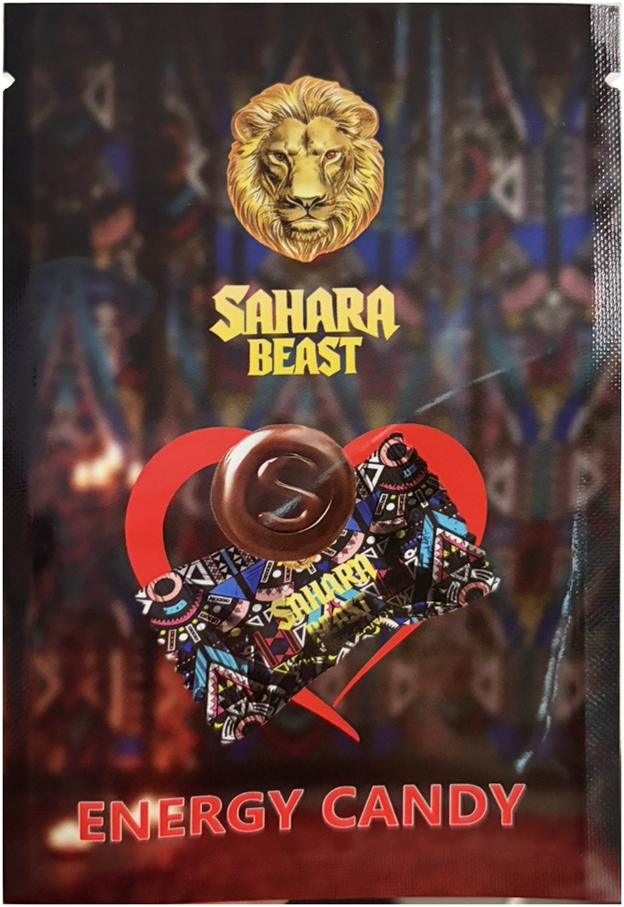 Sahara Beast original energy candy packaging